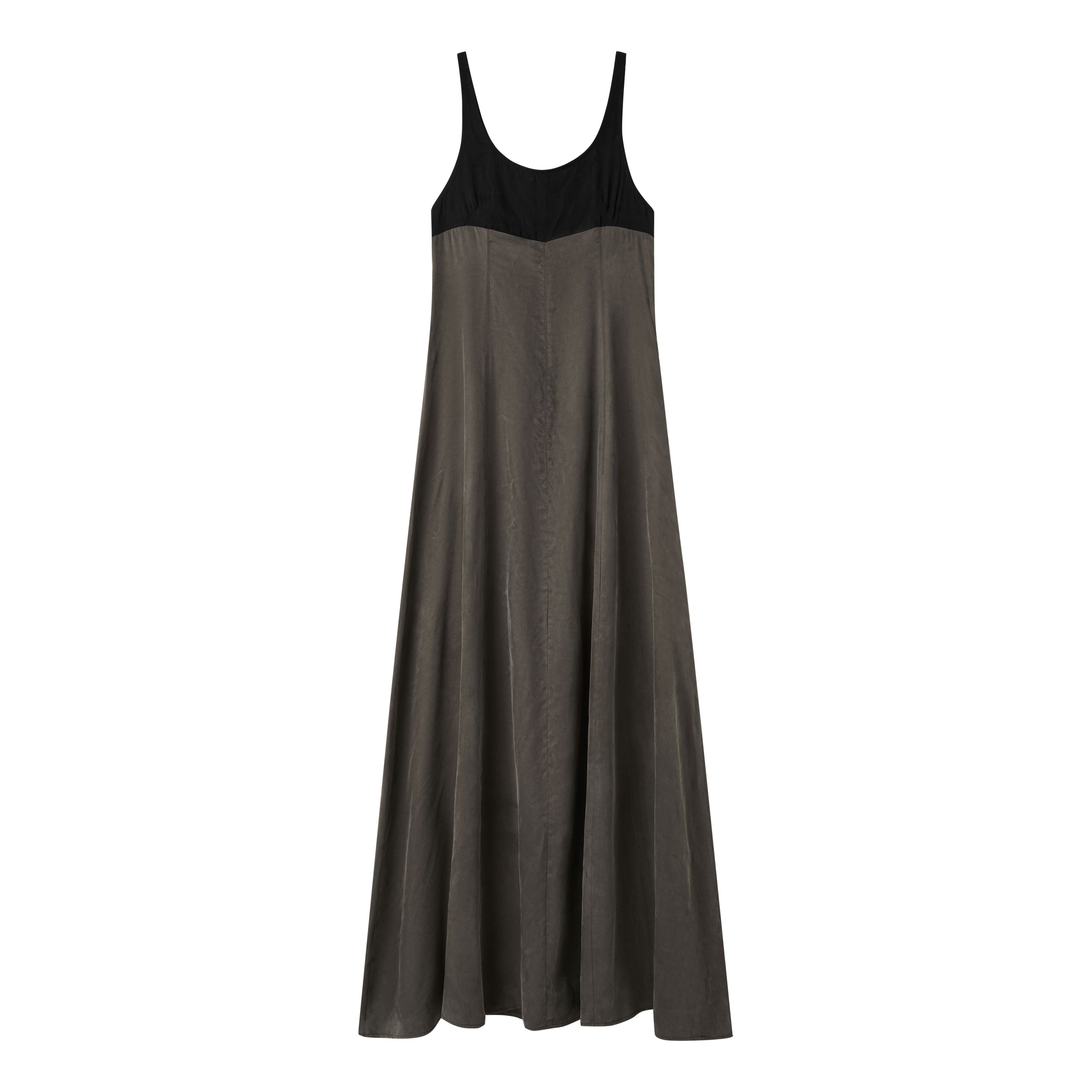 Brown Colorblock Sling Dress