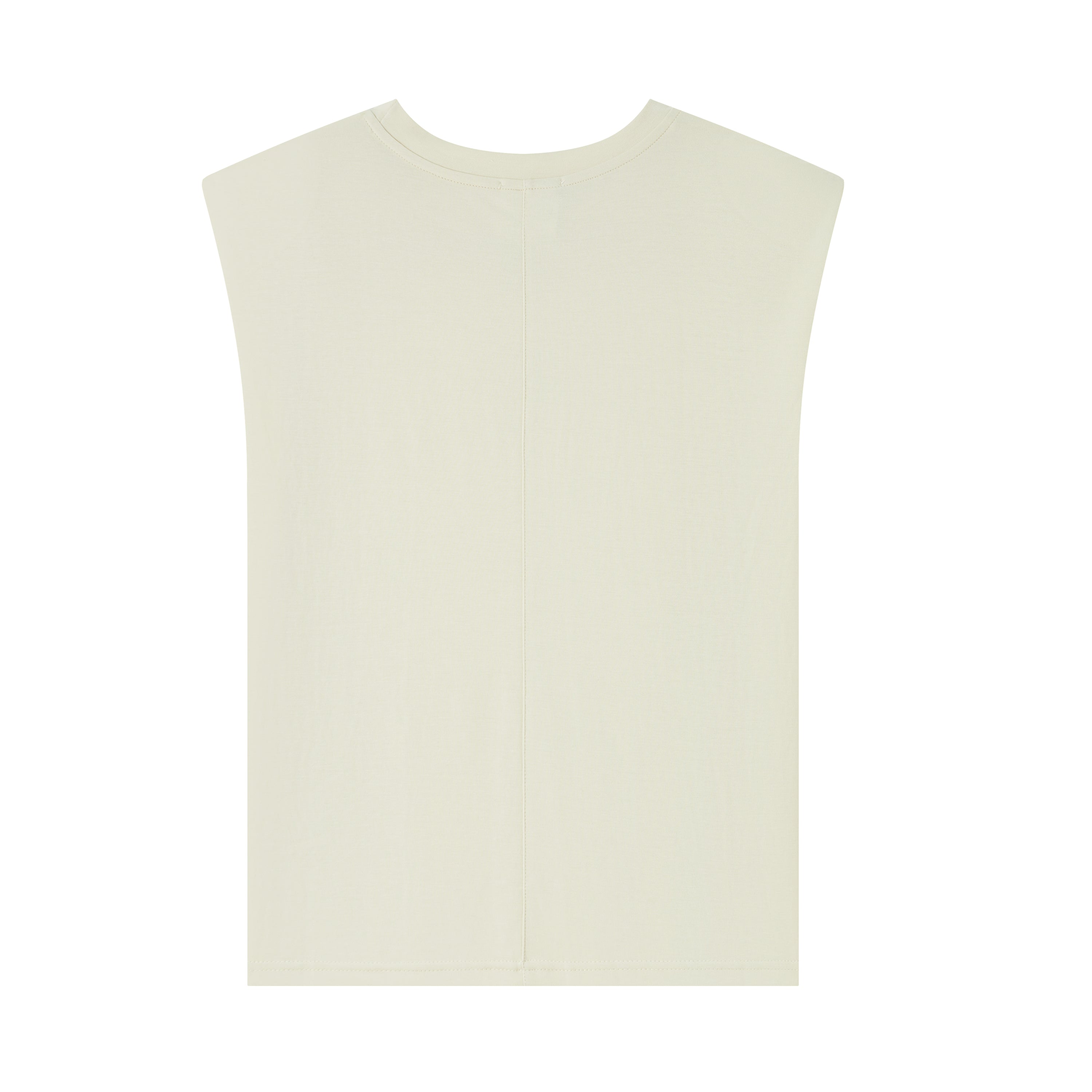 Lemon Yellow Shoulder Pad Sleeveless Top