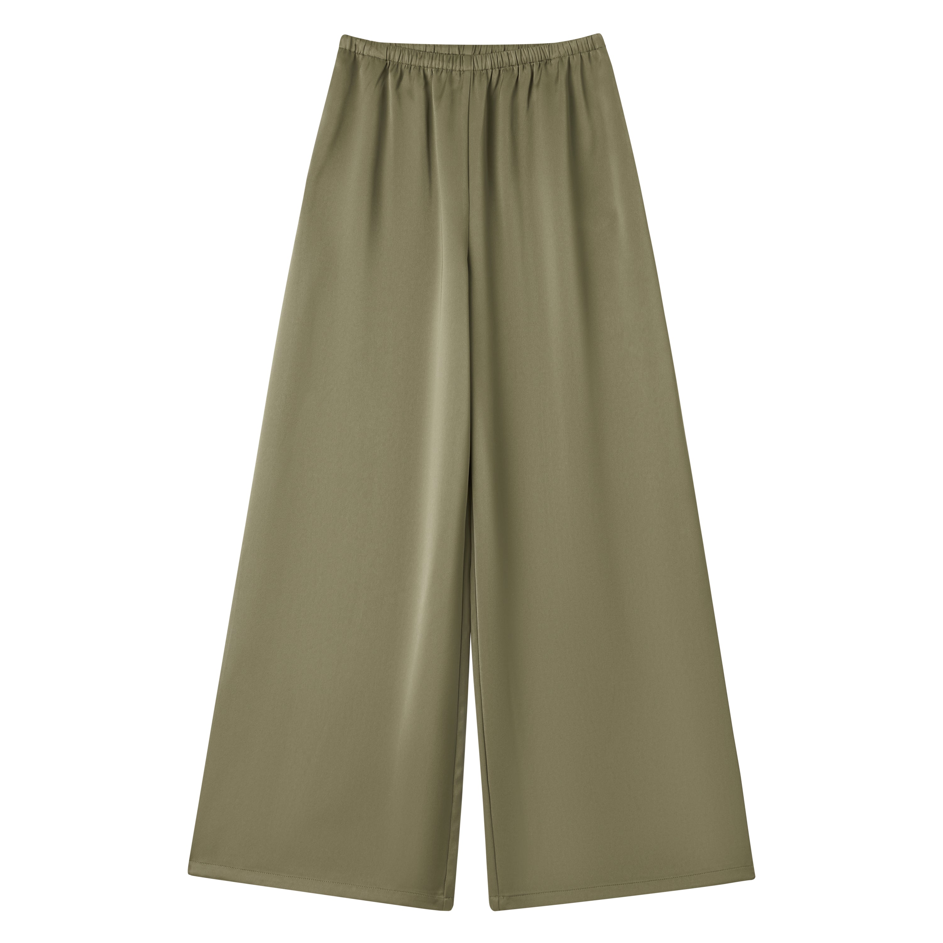 Dark Green Drape Casual Trousers