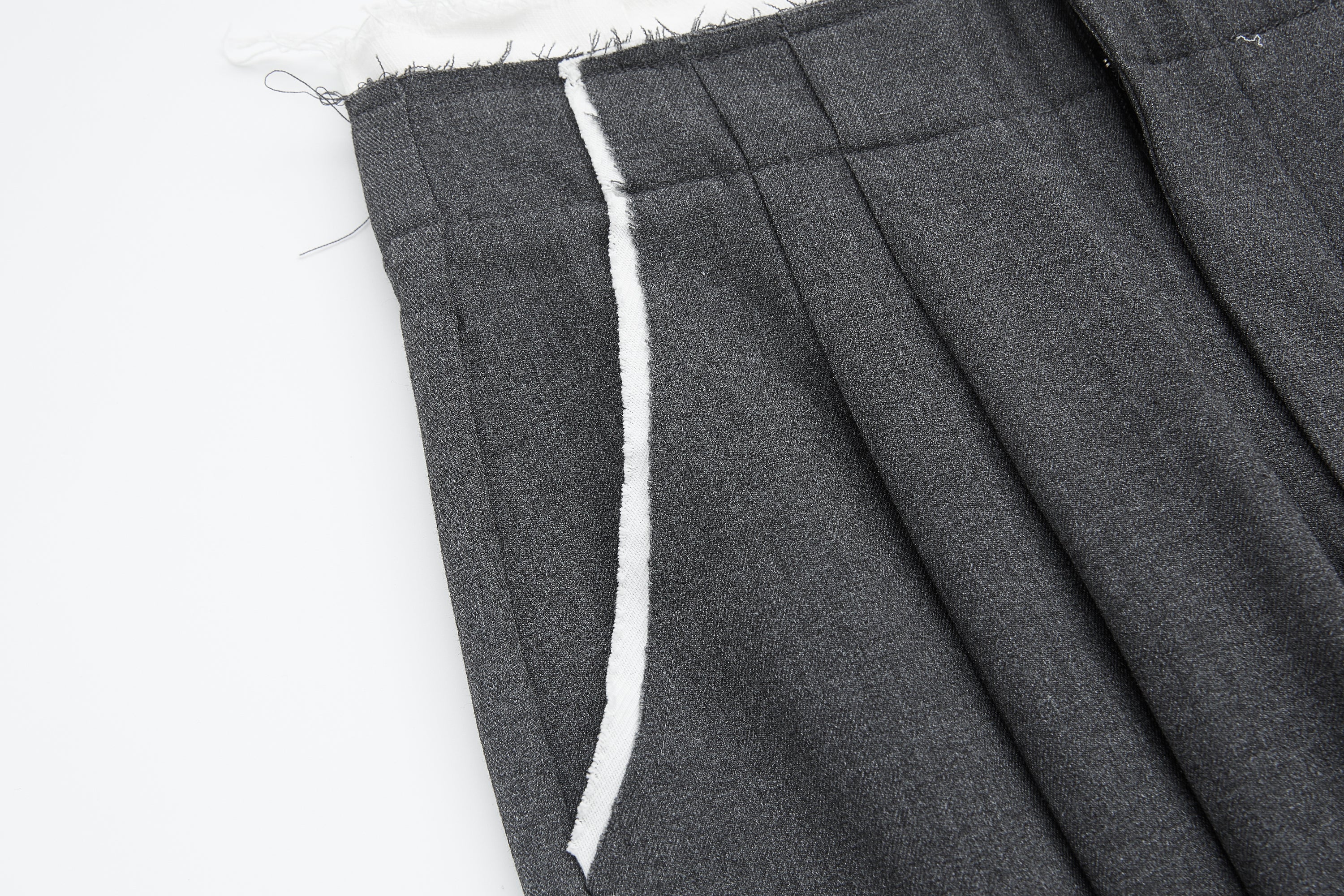 Raw Edge Paneled Trousers