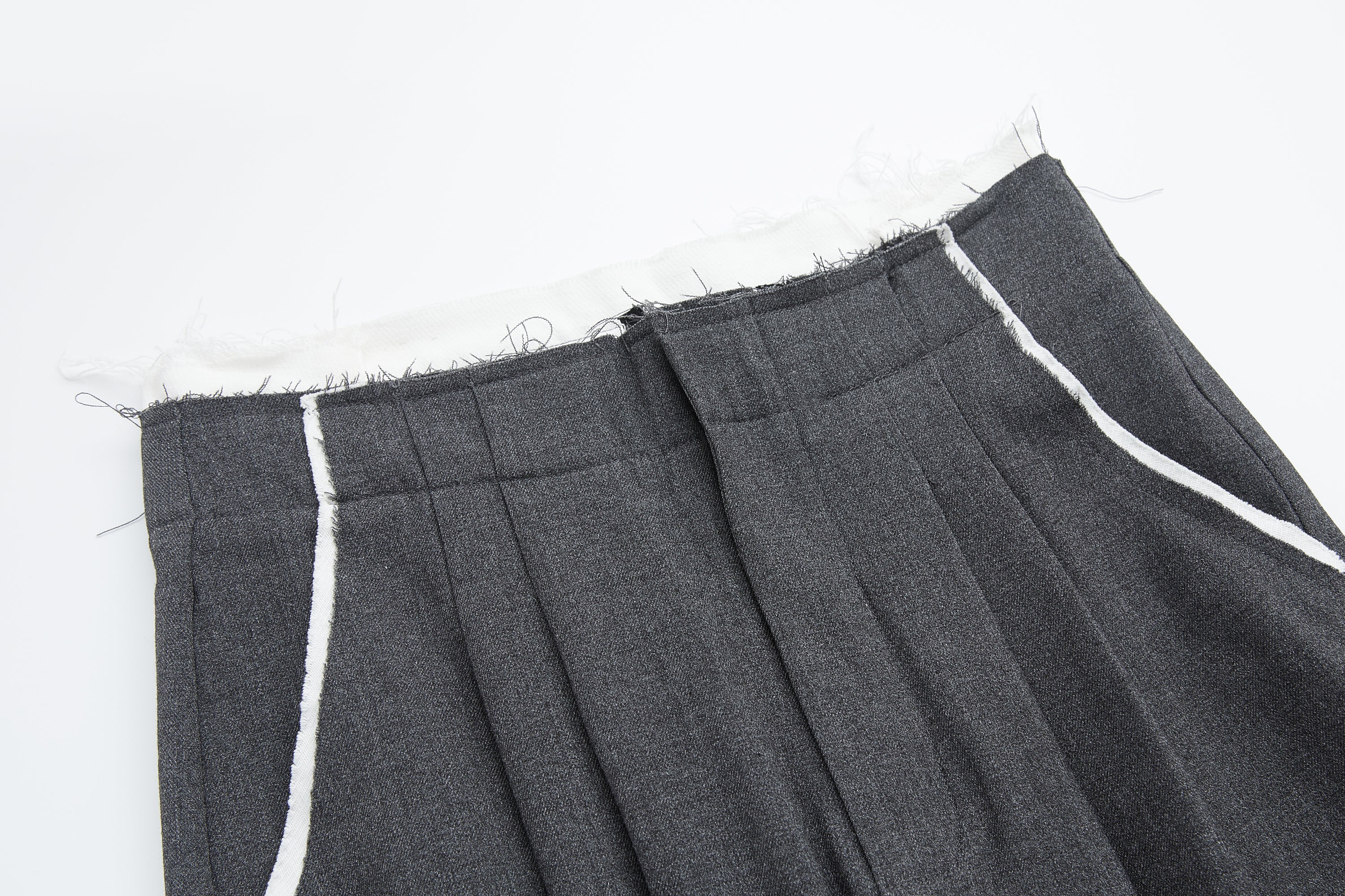 Raw Edge Paneled Trousers