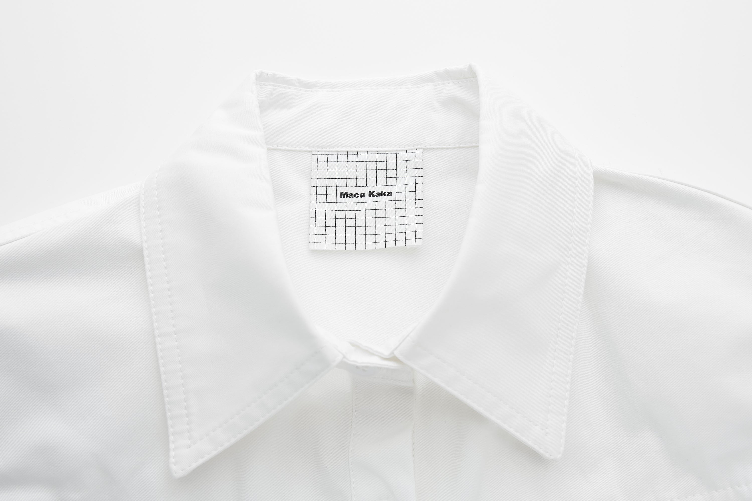 White Deconstructed Cropped Shirt