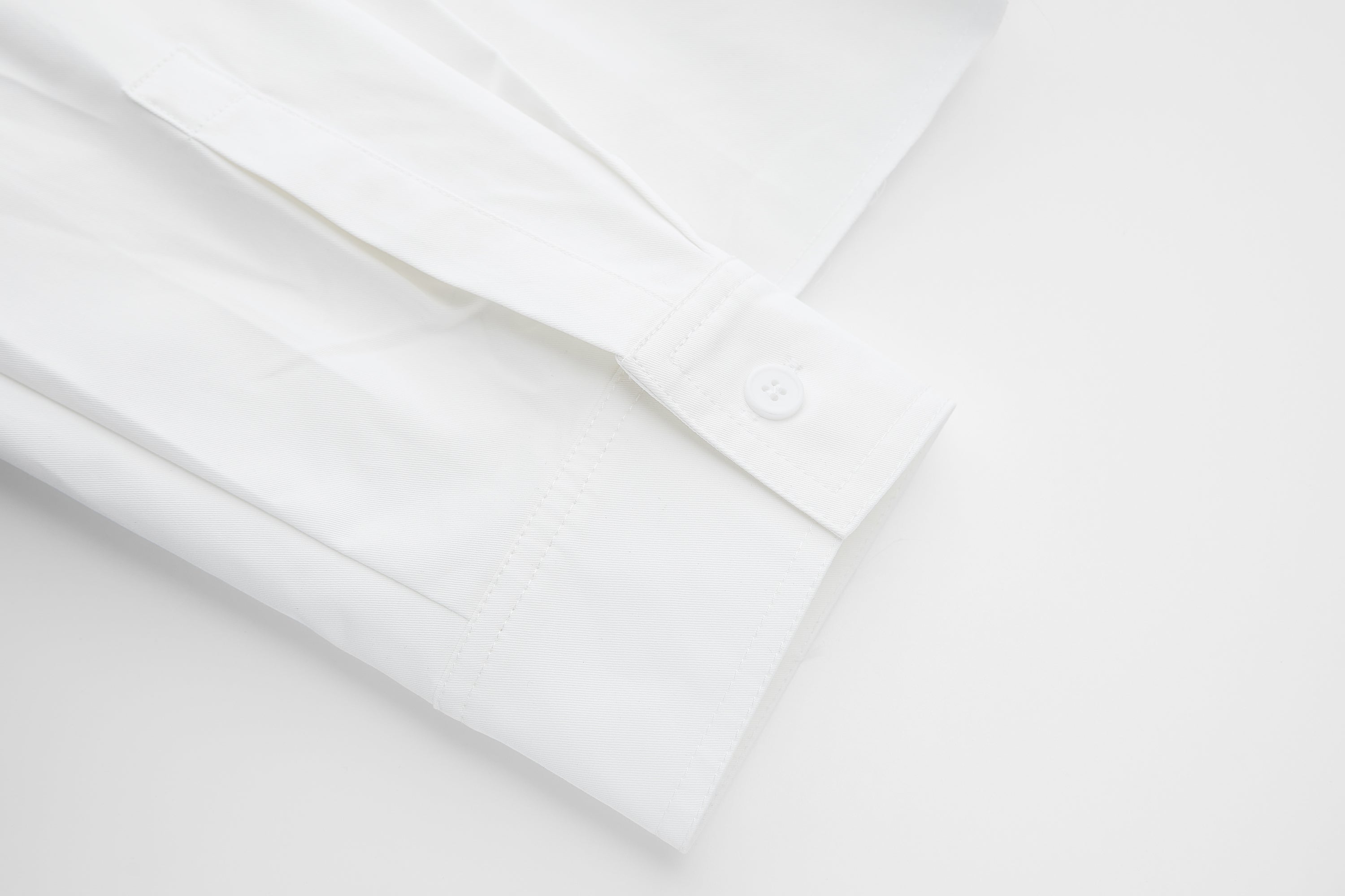 White Deconstructed Cropped Shirt