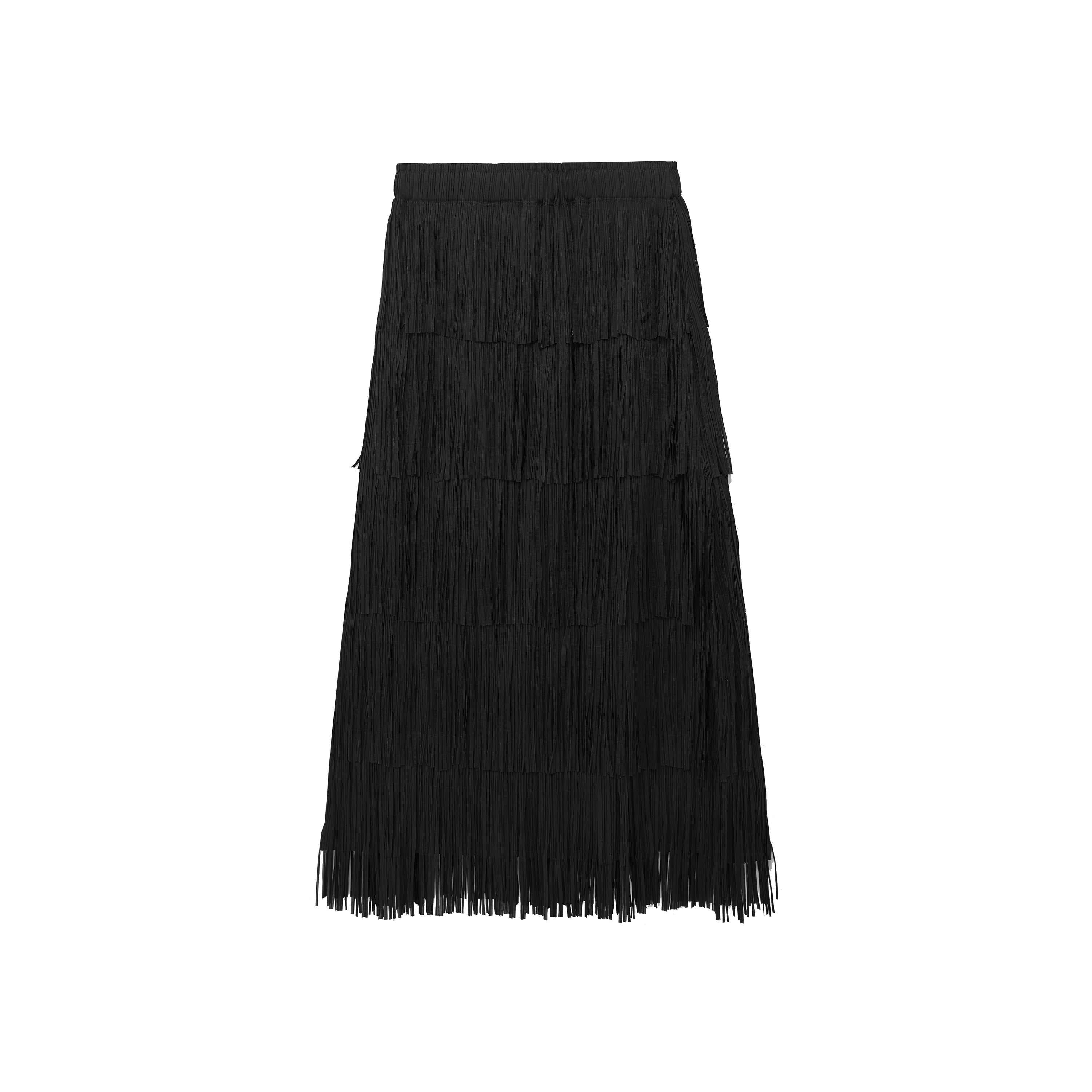 Fringed Midi Skirt