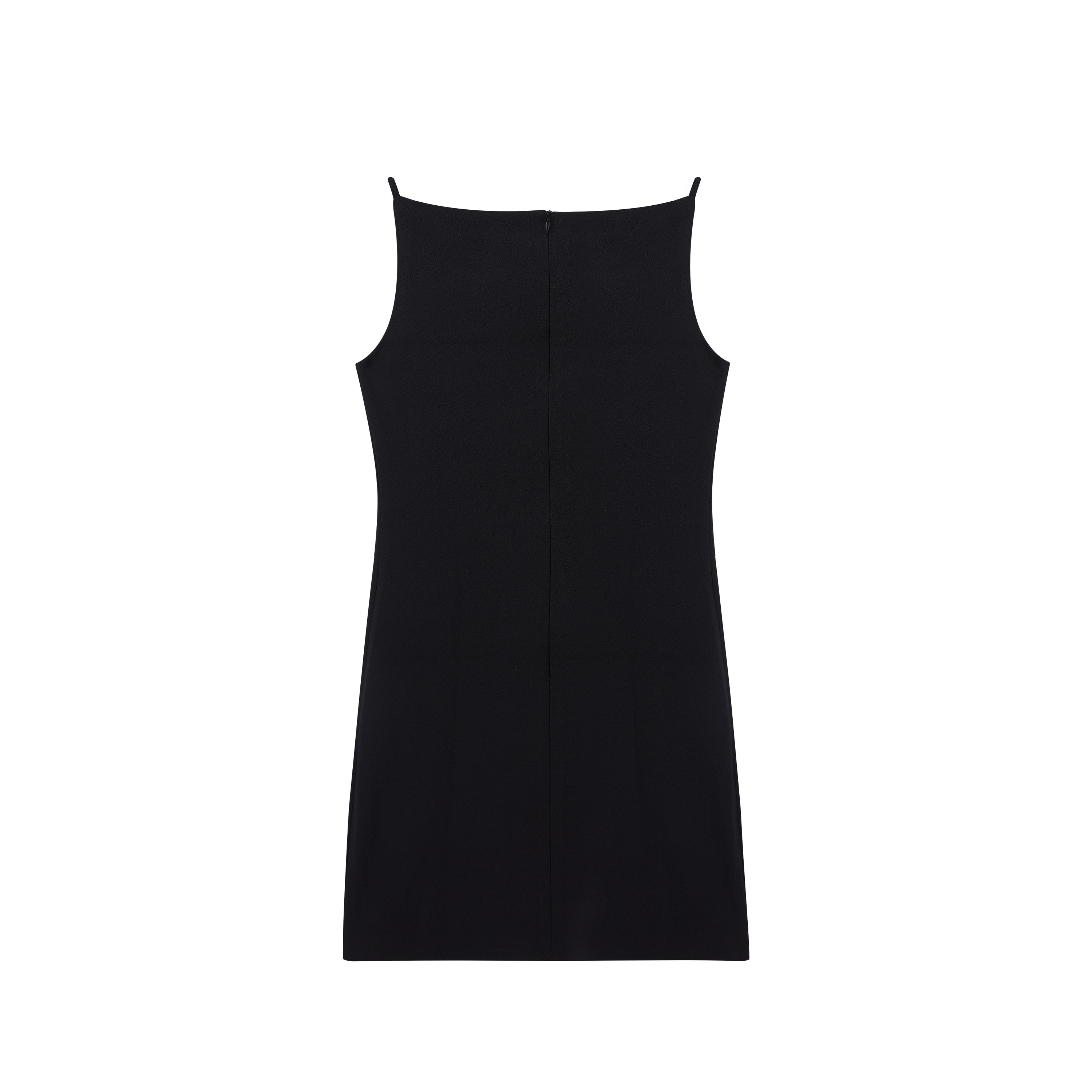 Black Slim Vest Dress