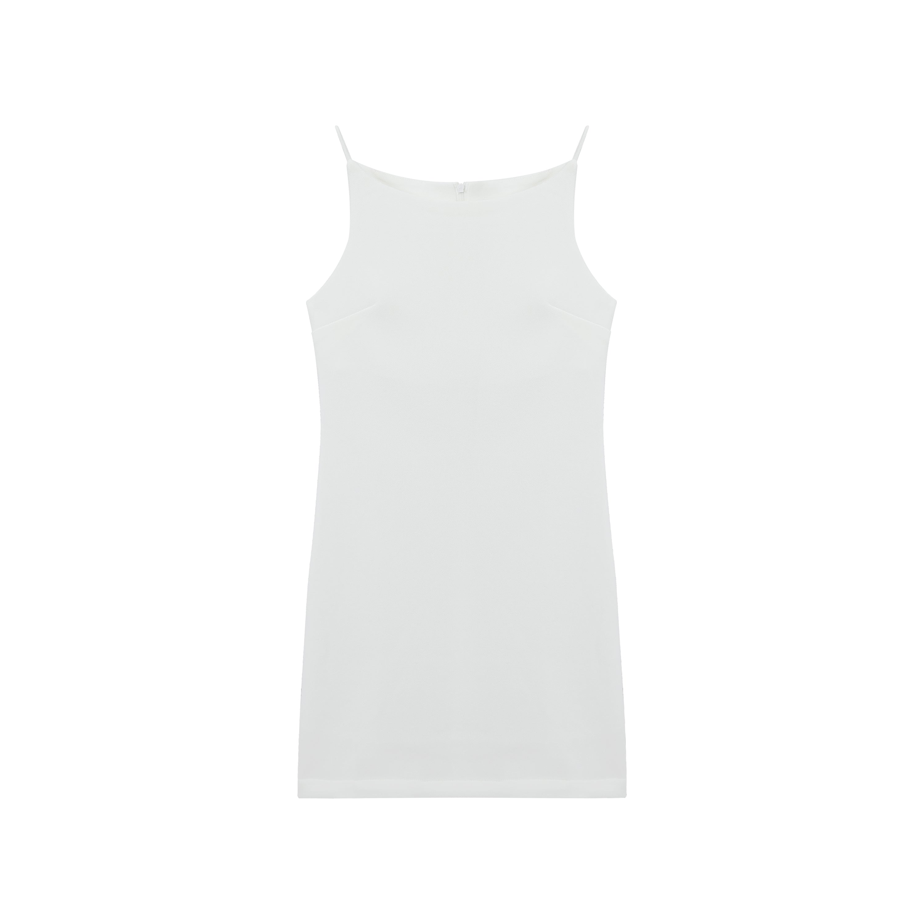 White Slim Vest Dress