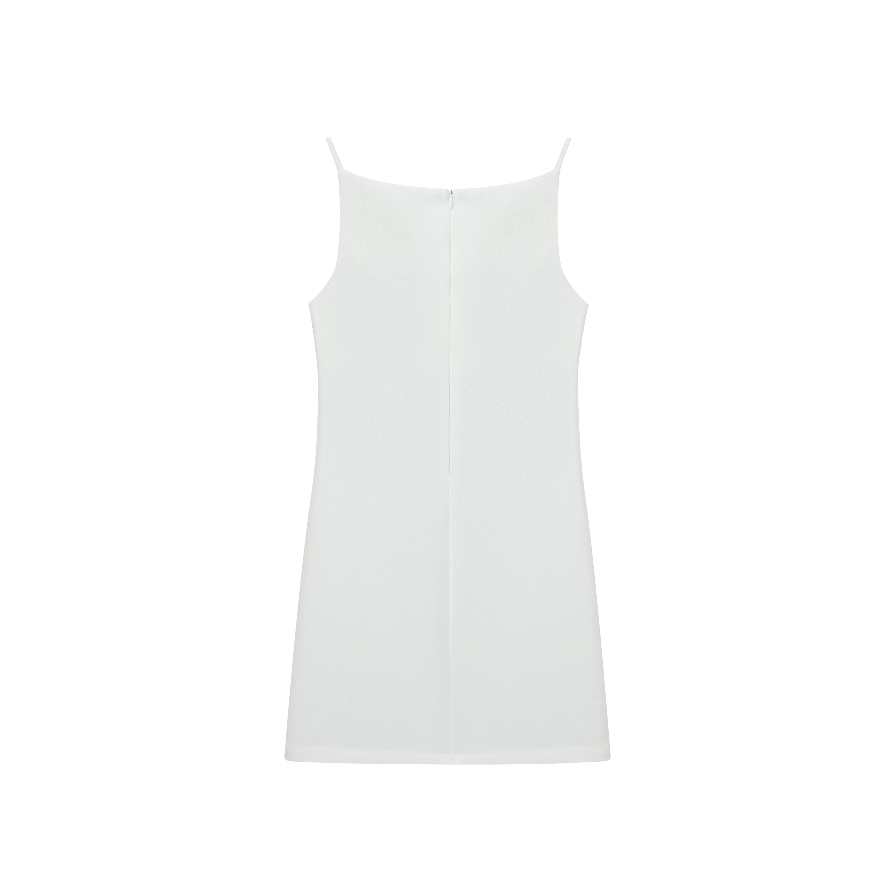 White Slim Vest Dress