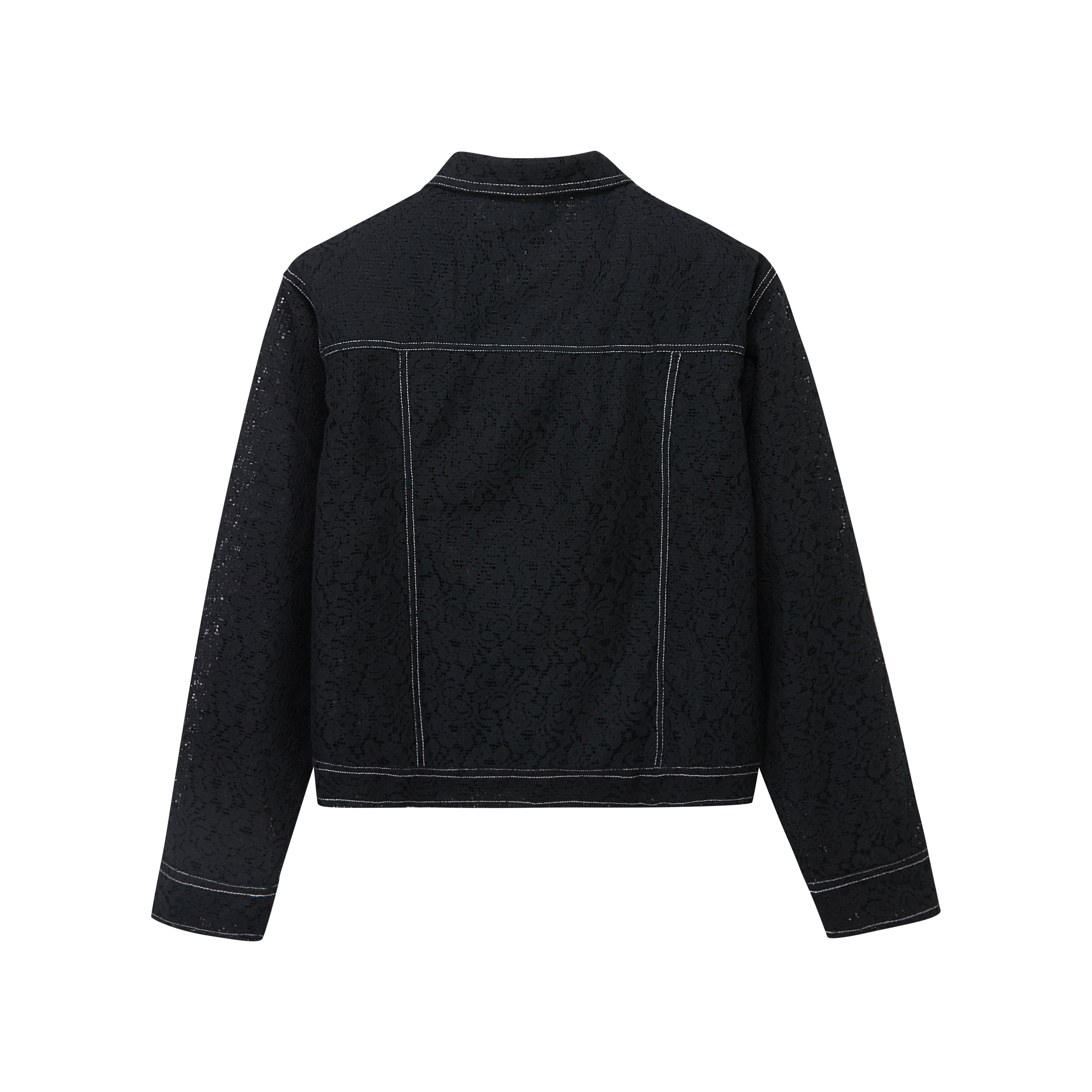 Black Stitching Lace Jacket