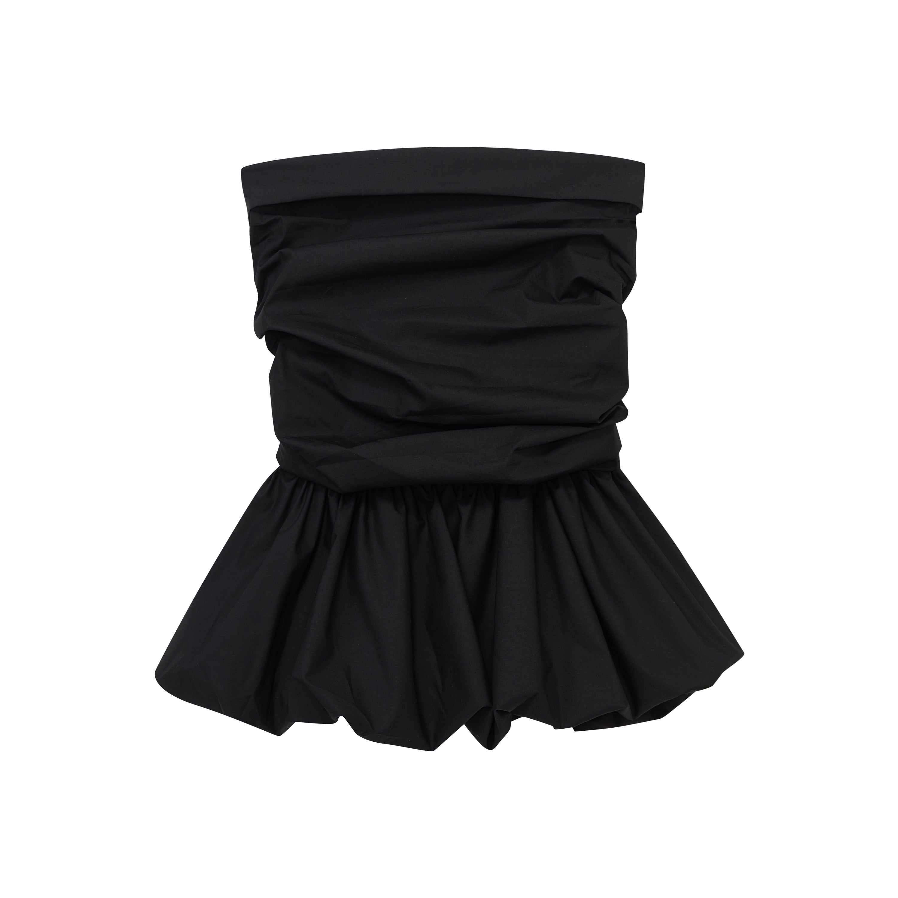 Black Pleated Tube Top