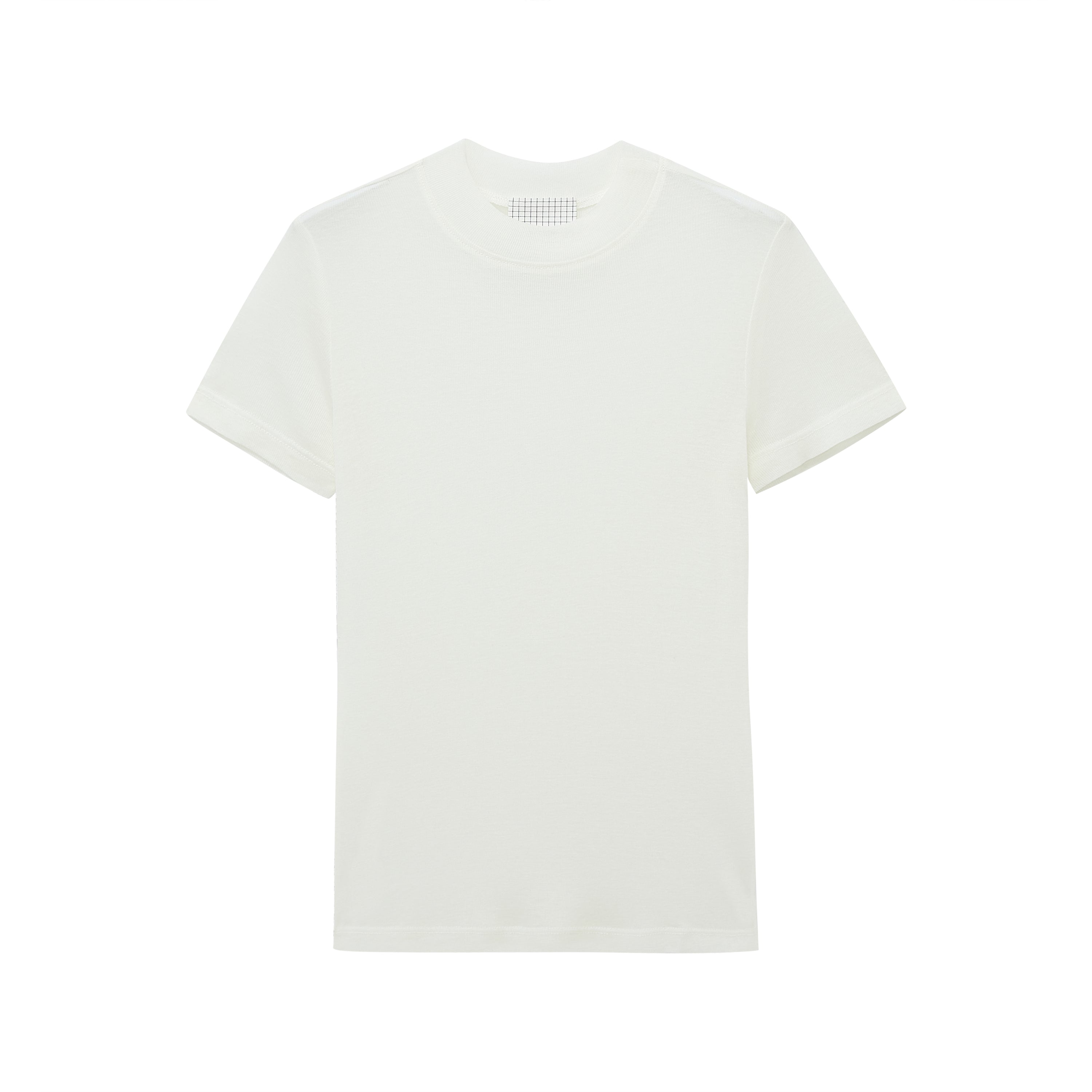 White Wool Short-sleeved Top